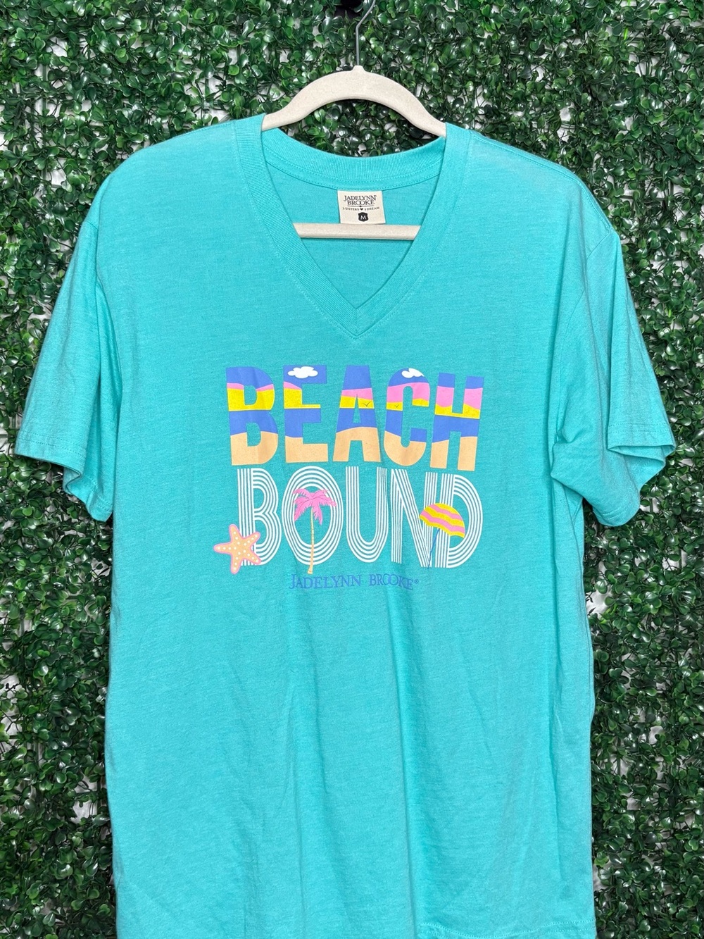 Jadelynn Brooke Turquoise V-Neck Tee